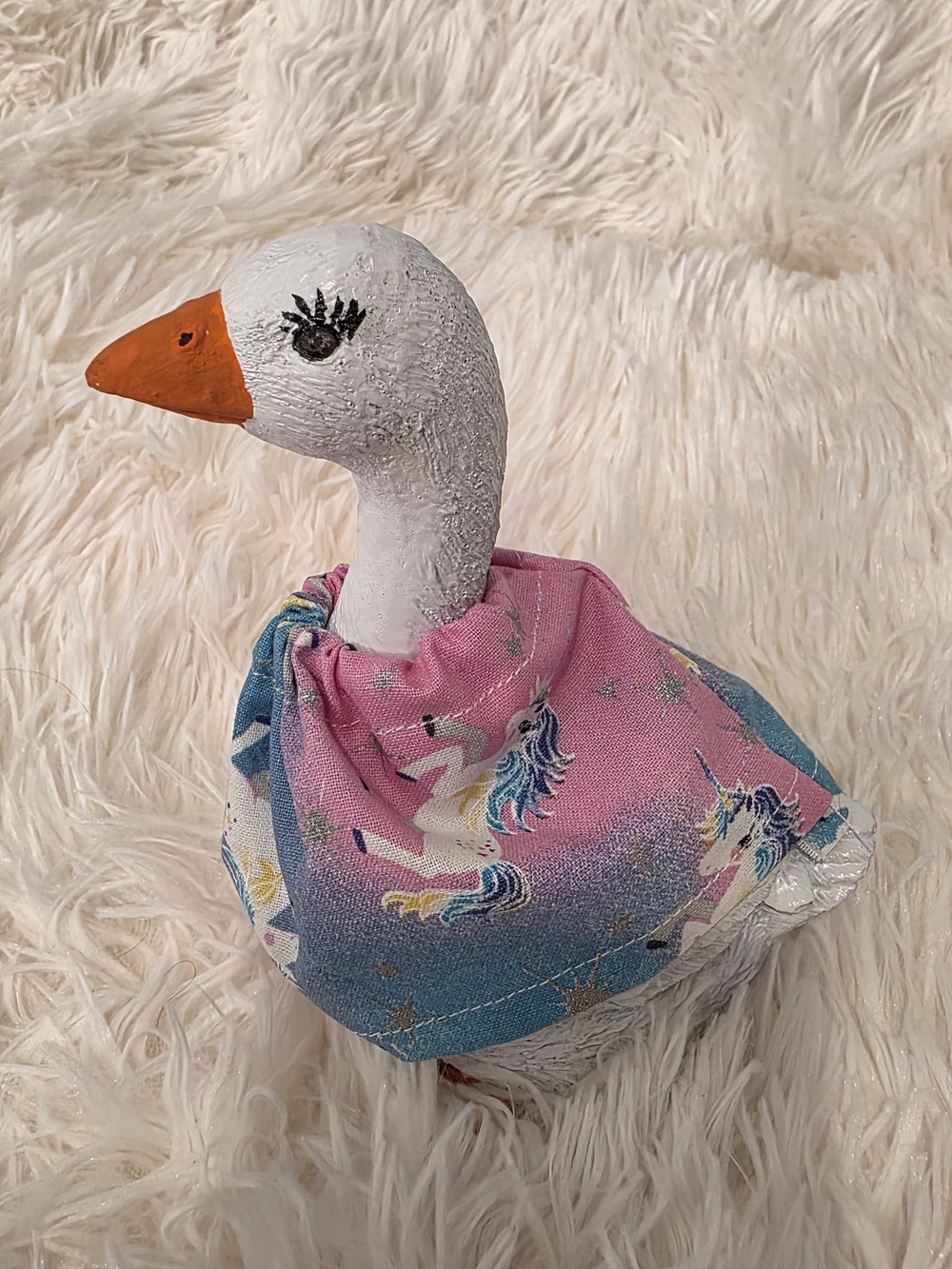7" Desk Goose Handcrafted Unicorn Print Dress